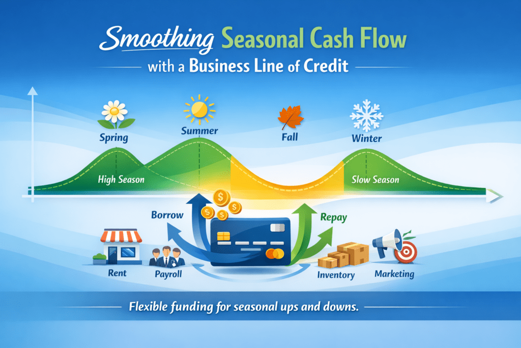 Smoothing seasonal cash flow with a business line of credit